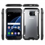 Wholesale Galaxy S7 Clear Defense Hybrid Case (Black)